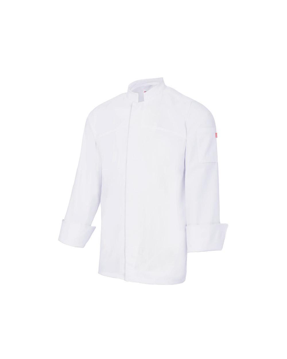 Comprar Chaqueta de cocina 100% algodon con cierre central serie 405208a online barato Blanco