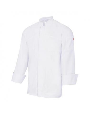 Comprar Chaqueta de cocina 100% algodon con cierre central serie 405208a online barato Blanco