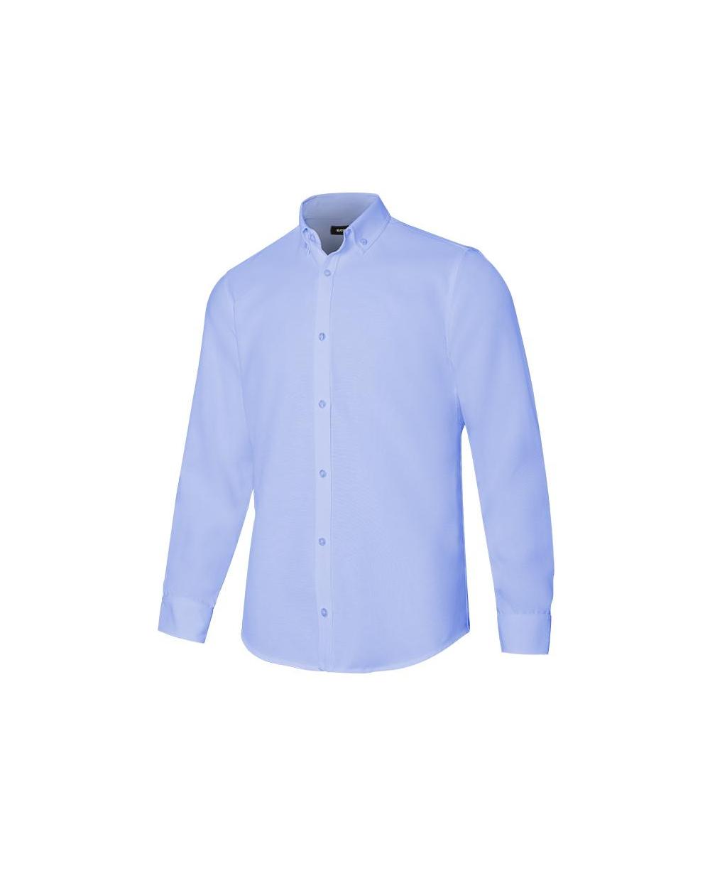 Comprar Camisa oxford stretch manga larga hombre serie 405004s online barato Celeste