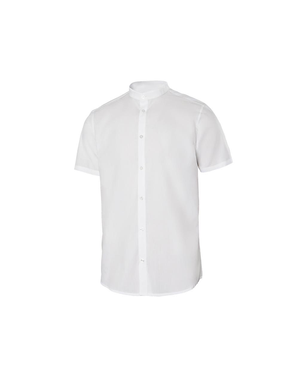 Comprar Camisa cuello tirilla stretch manga corta serie 405012s online barato Blanco