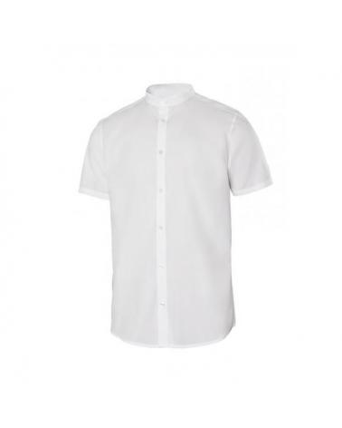 Comprar Camisa cuello tirilla stretch manga corta serie 405012s online barato Blanco