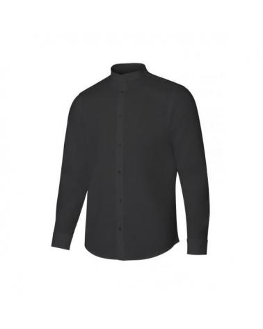 Comprar Camisa cuello tirilla stretch manga larga serie 405013s online barato Negro