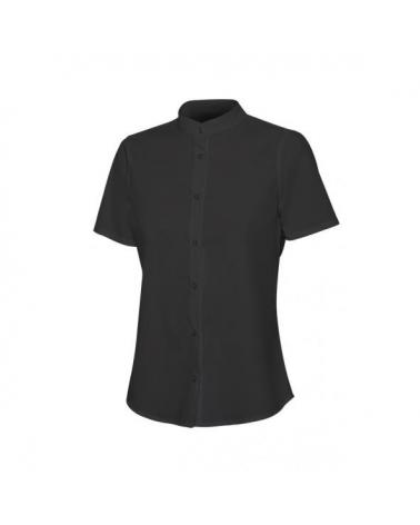 Comprar Camisa cuello tirilla stretch manga corta mujer serie 405014s online barato Negro